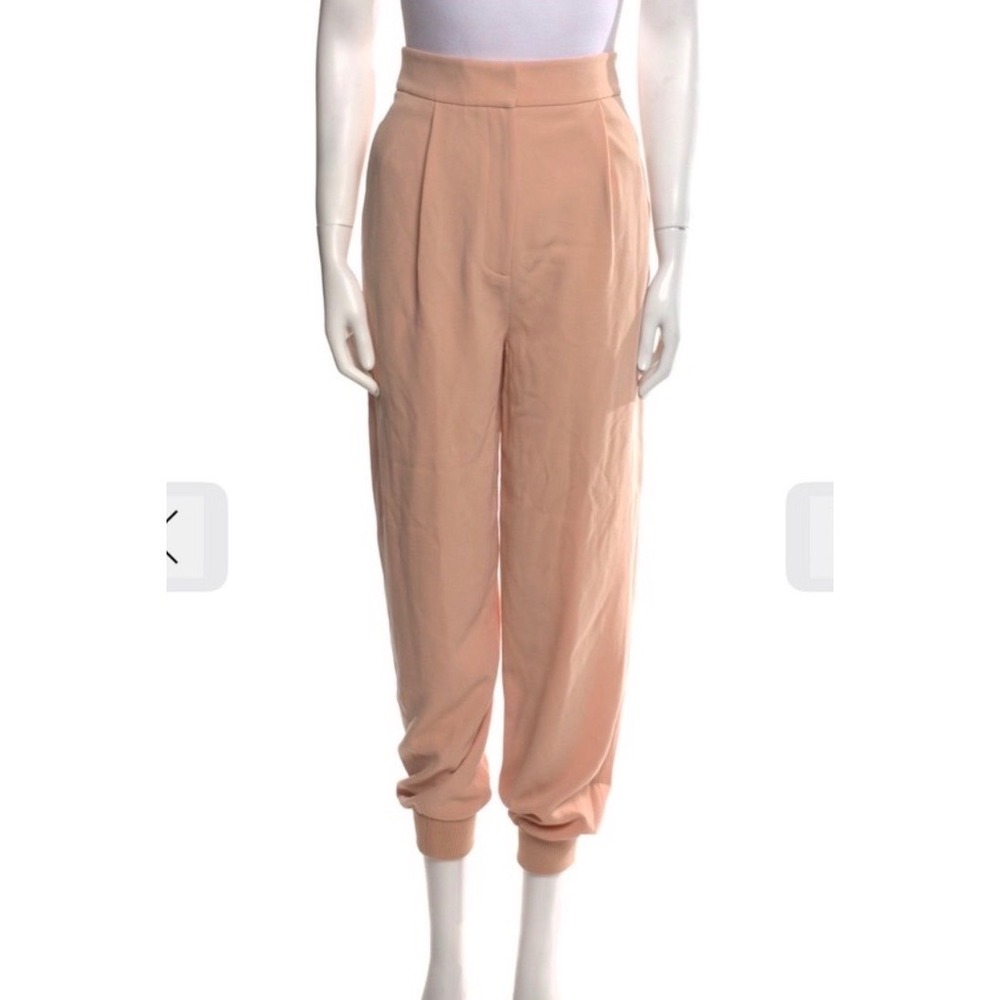 Tibi Peach Pleatedโ High Waist Tapered Cuffed Trousers Womens Size 2 Jogger Pant